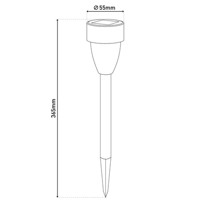 6er-Set LED Solar-/Außenleuchte "CYRAL" inkl. Erdspieß