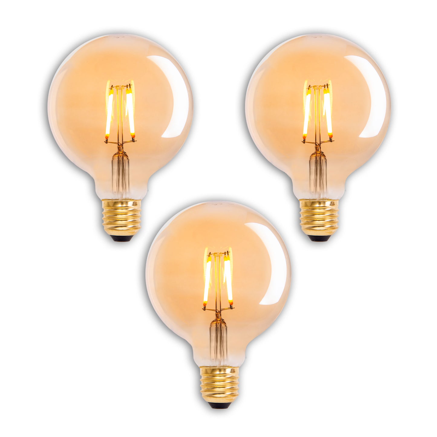 3er-Set LED Leuchtmittel "DILLY" E27/4,1W H: 13,5cm warmweiß
