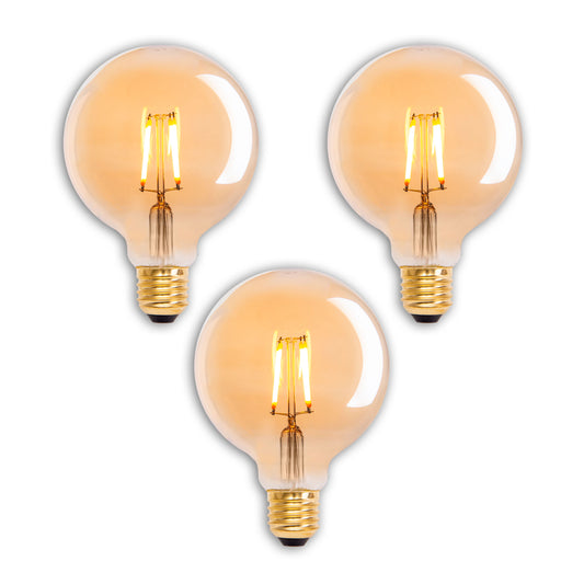 3er-Set LED Leuchtmittel "DILLY" E27/4,1W H: 13,5cm warmweiß