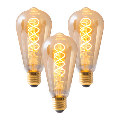 3er-Set E27 LED Leuchtmittel "DILLY" H: 14,6cm warmweiß