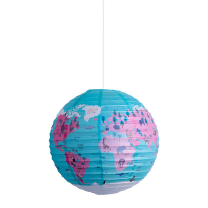 Papierleuchte "Ballon Ø: 50 cm Weltkugel
