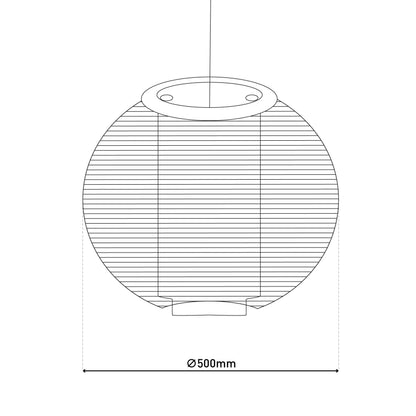 Papierleuchte "Ballon Ø: 50 cm Weltkugel