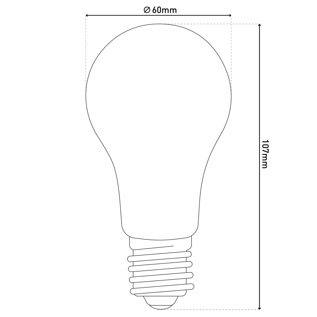 5er-Set E27 LED Leuchtmittel "DAFFY" H: 10,7cm warmweiß