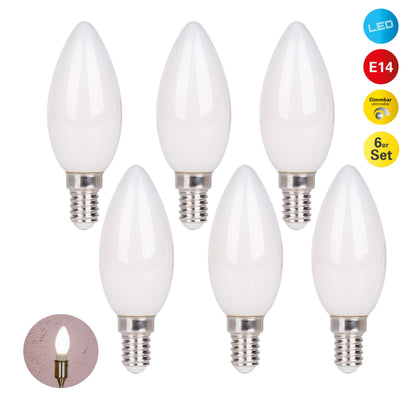 6er-Set LED Leuchtmittel "DAFFY" H: 10,2cm warmweiß