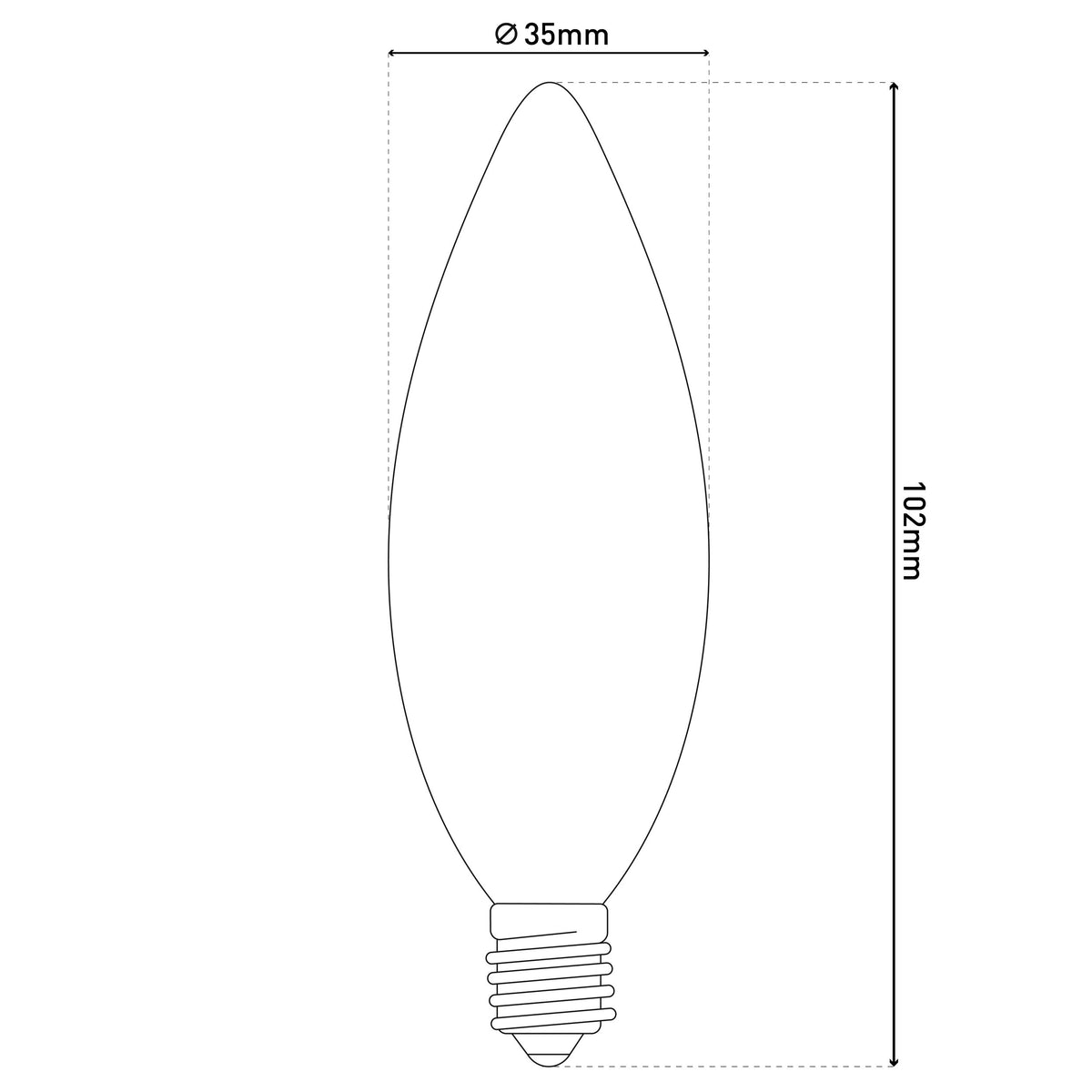 6er-Set E14 LED Leuchtmittel "DAFFY" H: 10,2cm warmweiß