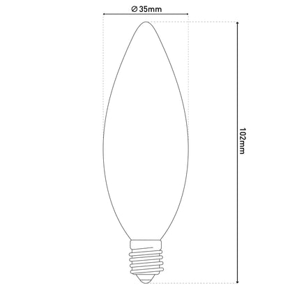 6er-Set E14 LED Leuchtmittel "DAFFY" H: 10,2cm warmweiß
