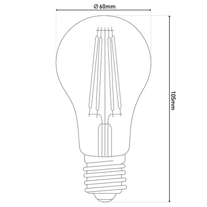 5er-Set E27 LED Leuchtmittel "DAFFY" H: 10,5cm warmweiß
