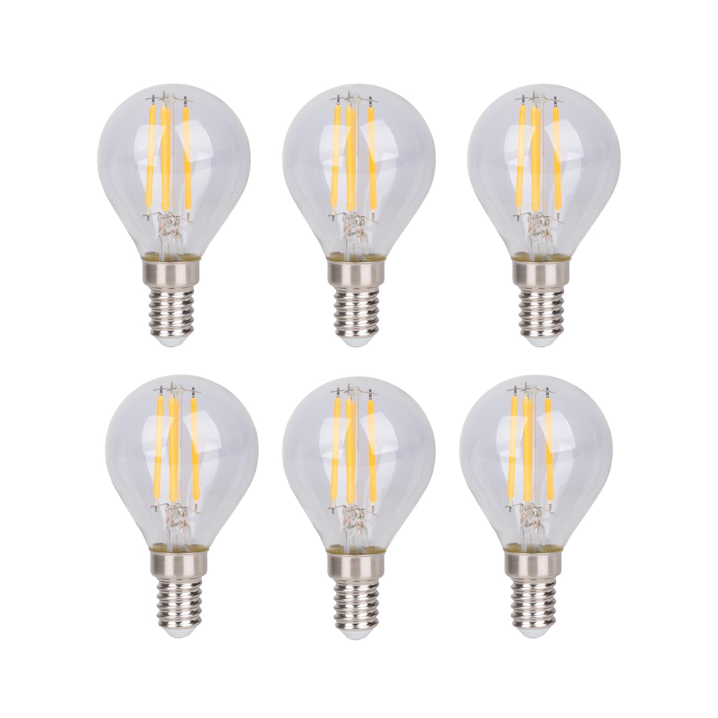 6er-Set E14 LED Leuchtmittel "DAFFY" H: 7,8cm warmweiß