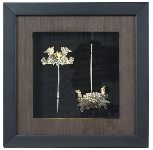 Dekoartikel-Bild, aus Holz, schwarz, LED Platine