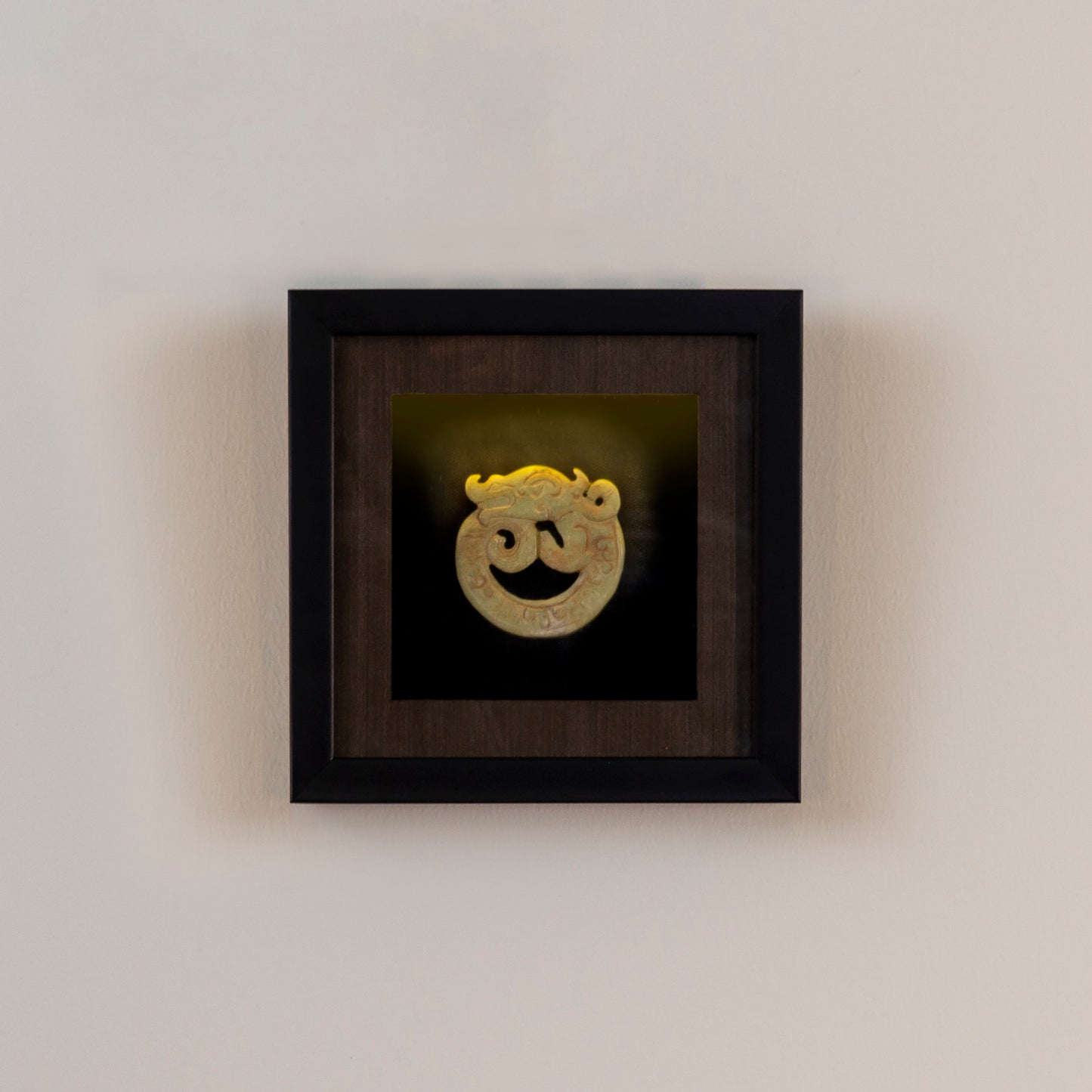 Dekoartikel-Bild, aus Holz, schwarz, LED Platine