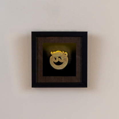 Dekoartikel-Bild, aus Holz, schwarz, LED Platine