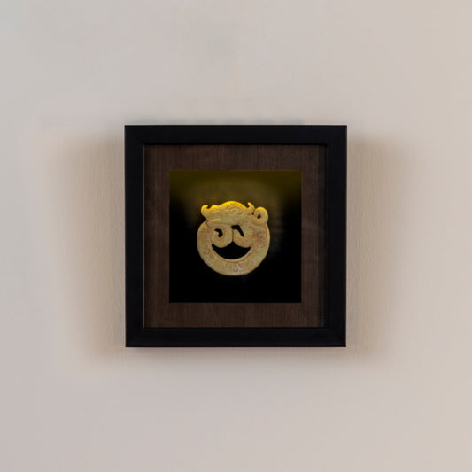 Dekoartikel-Bild, aus Holz, schwarz, LED Platine