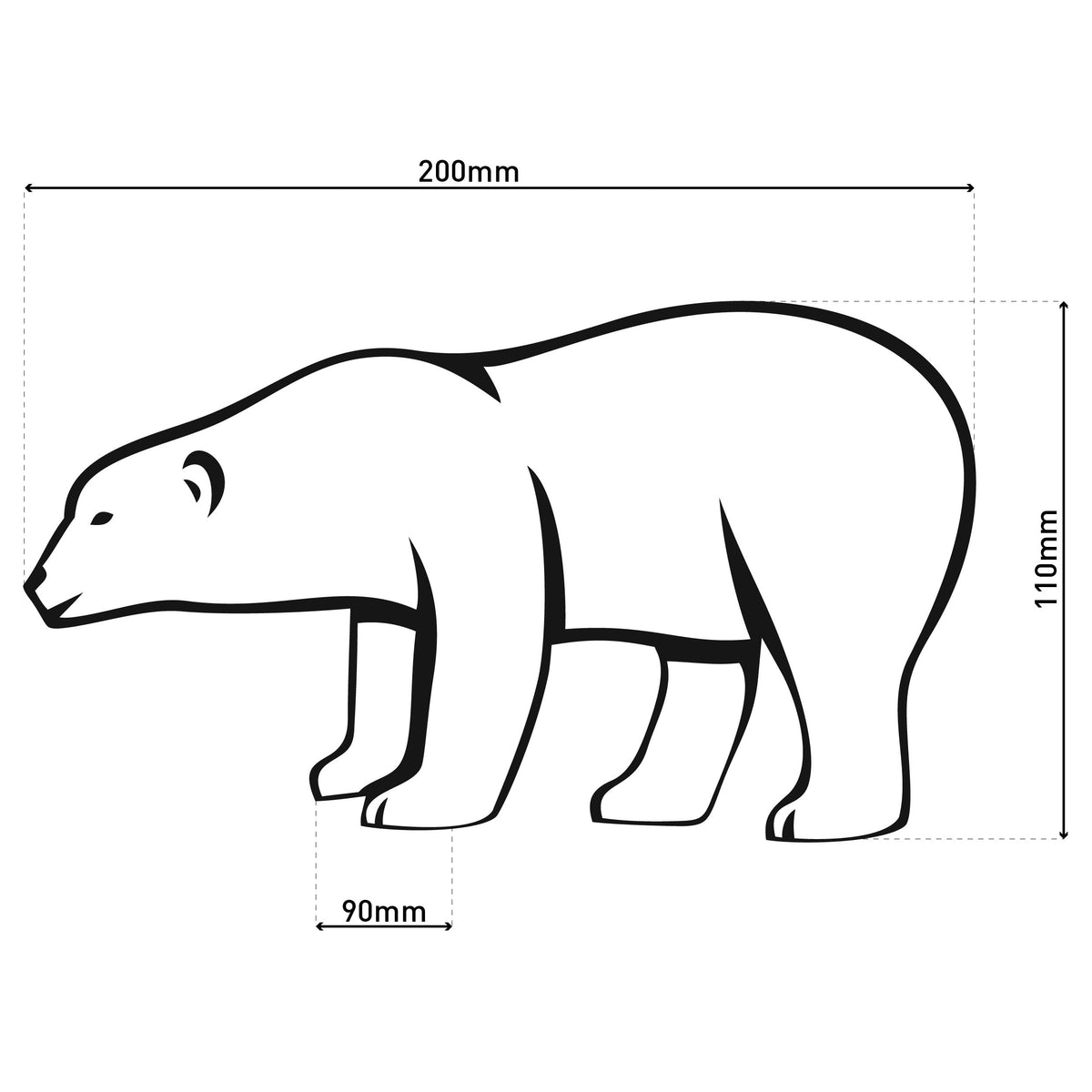 LED Dekoleuchte Eisbär L: 20cm weiß