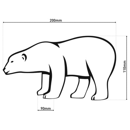 LED Dekoleuchte Eisbär L: 20cm weiß