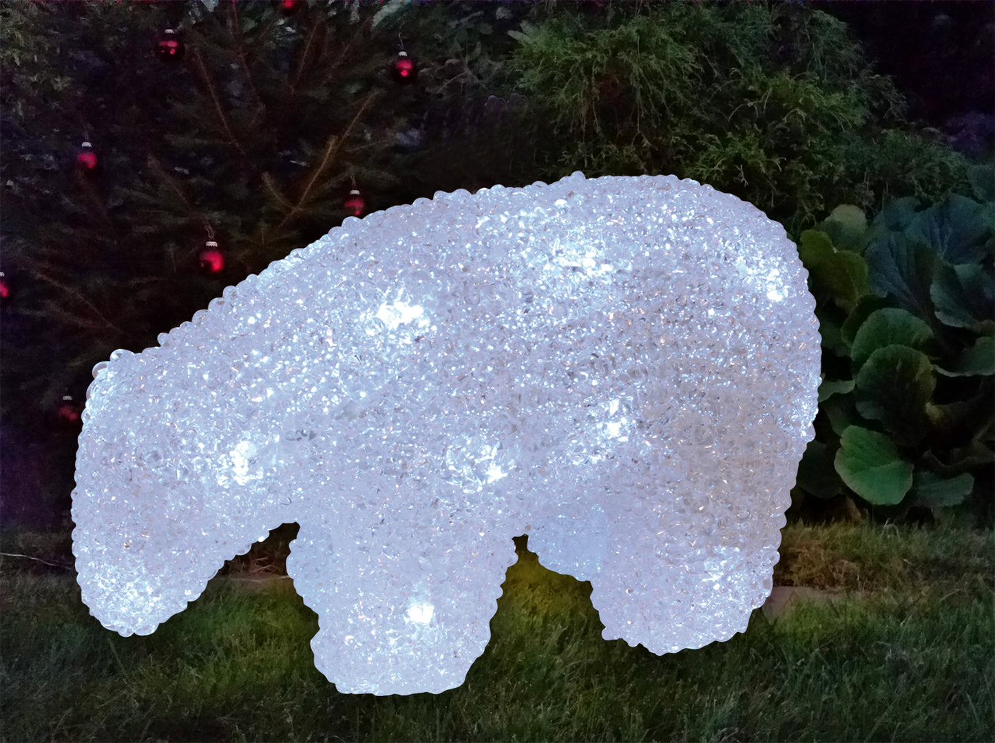 LED Dekoleuchte Eisbär L: 20cm weiß
