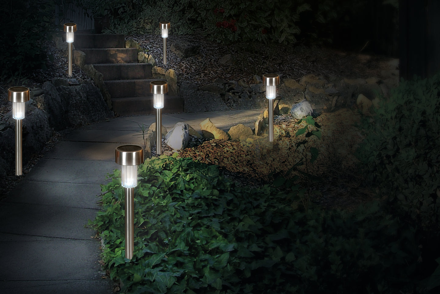 8er-Set LED Solar-/Erdspieß "EDDA"