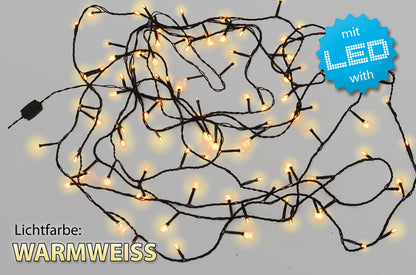 LED-Lichterkette - 1600 cm lang, im Modern Style, aus Kunststoff, grün, 200 LED  für den Außenbereich  Netzbetrieb