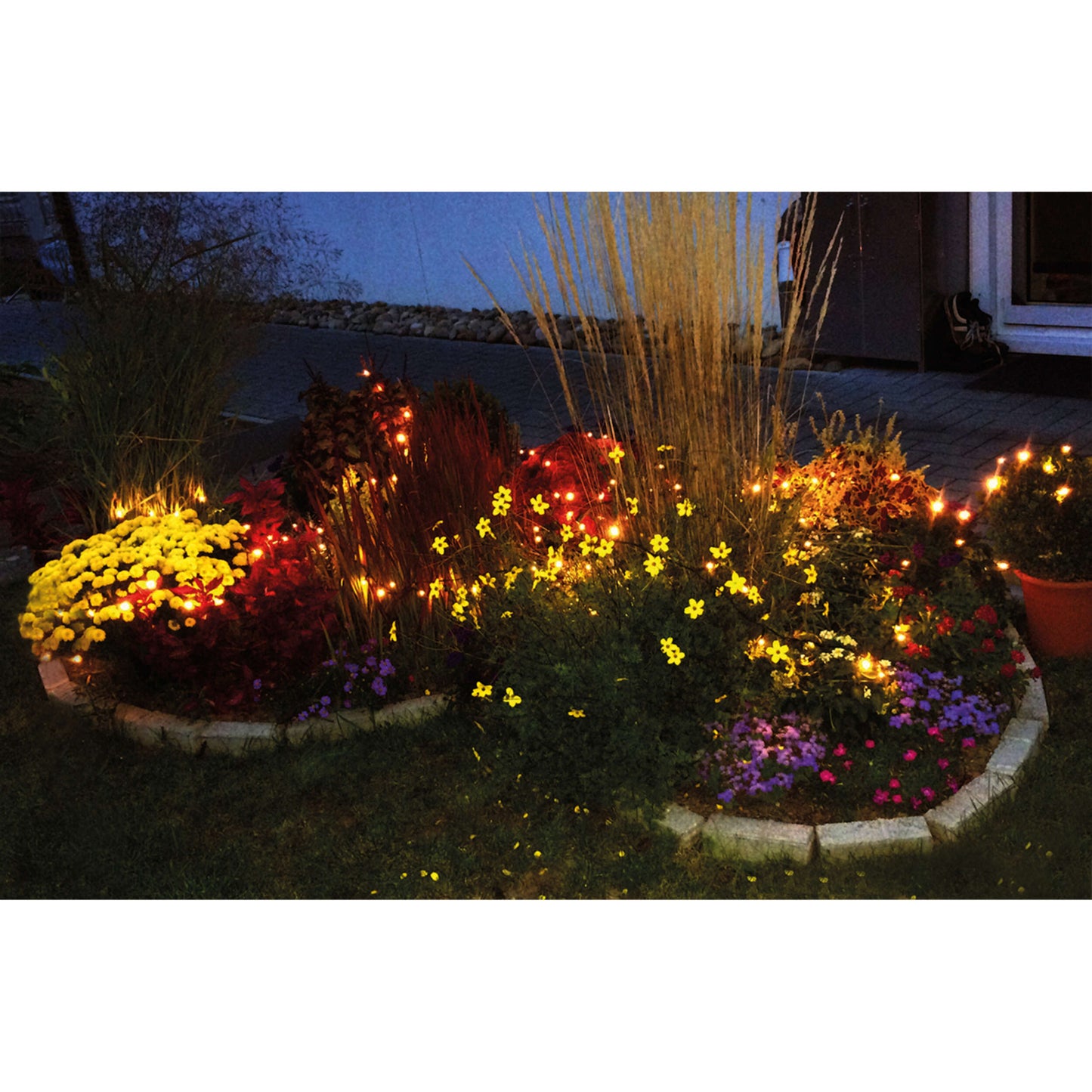 LED-Lichterkette - 1600 cm lang, im Modern Style, aus Kunststoff, grün, 200 LED  für den Außenbereich  Netzbetrieb