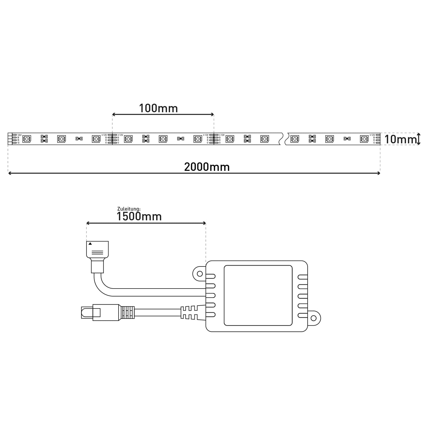 LED / RGB "Stripe" indoor L: 2m