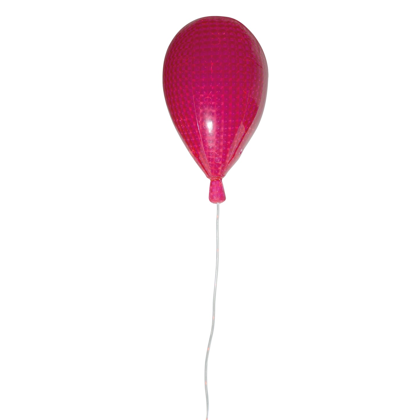 LED Dekoballon aus Kunststoff in Pink, mit integrierter LED