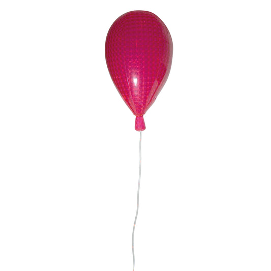 LED Dekoballon aus Kunststoff in Pink, mit integrierter LED