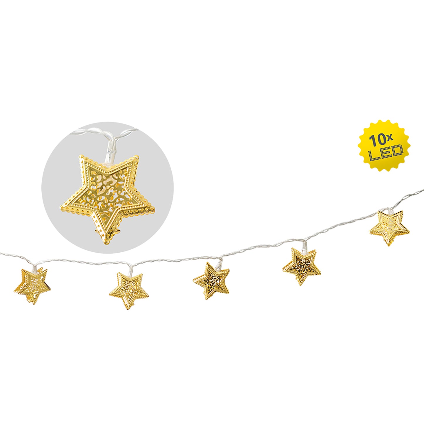 Lichterkette mit Sternen