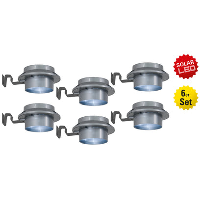 6er-Set LED Solar-/Dachrinnenleuchte "MISTRA"