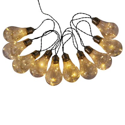 10er Solarlichterkette "GLÜHBIRNE" L: 300cm