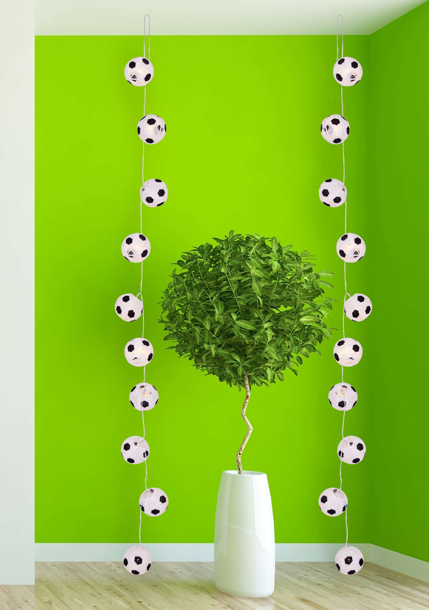 10er LED Lichterkette "Fußball" indoor
