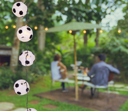20er LED Solar-Lichterkette Textil "Fußball"