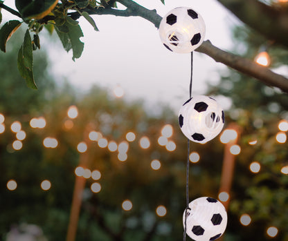 20er LED Solar-Lichterkette Textil "Fußball"