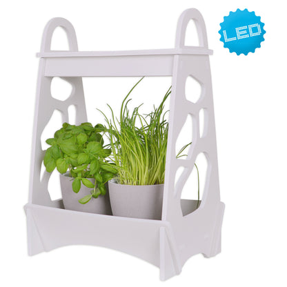 LED-Mini-Garten h: 50cm weiß "GARDEN"