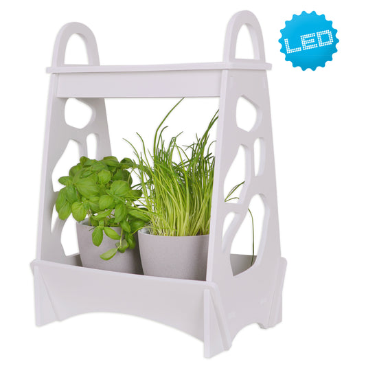 LED-Mini-Garten h: 50cm weiß "GARDEN"