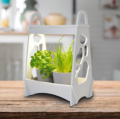 LED-Mini-Garten h: 50cm weiß "GARDEN"
