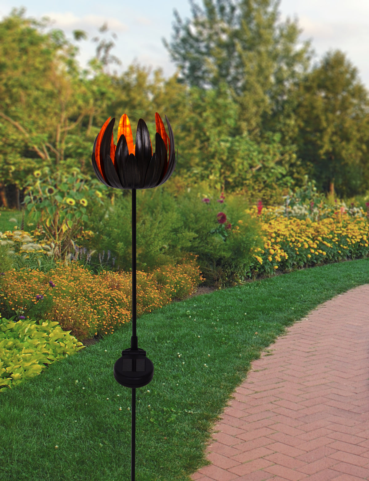 LED Solarspieß "BLUME" H: 90cm
