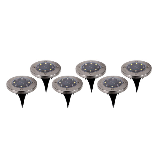 6er-Set LED Solar-/Bodenerdspieß "KIAN" Ø: 12 cm