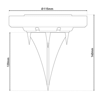 6er-Set LED Solar-/Bodenerdspieß "KIAN" Ø: 12 cm
