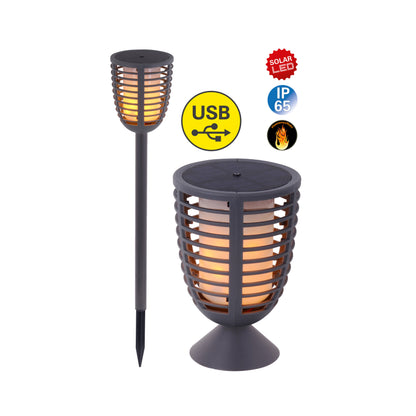 3in1 Solar-/ Erdspieß "FACKEL"