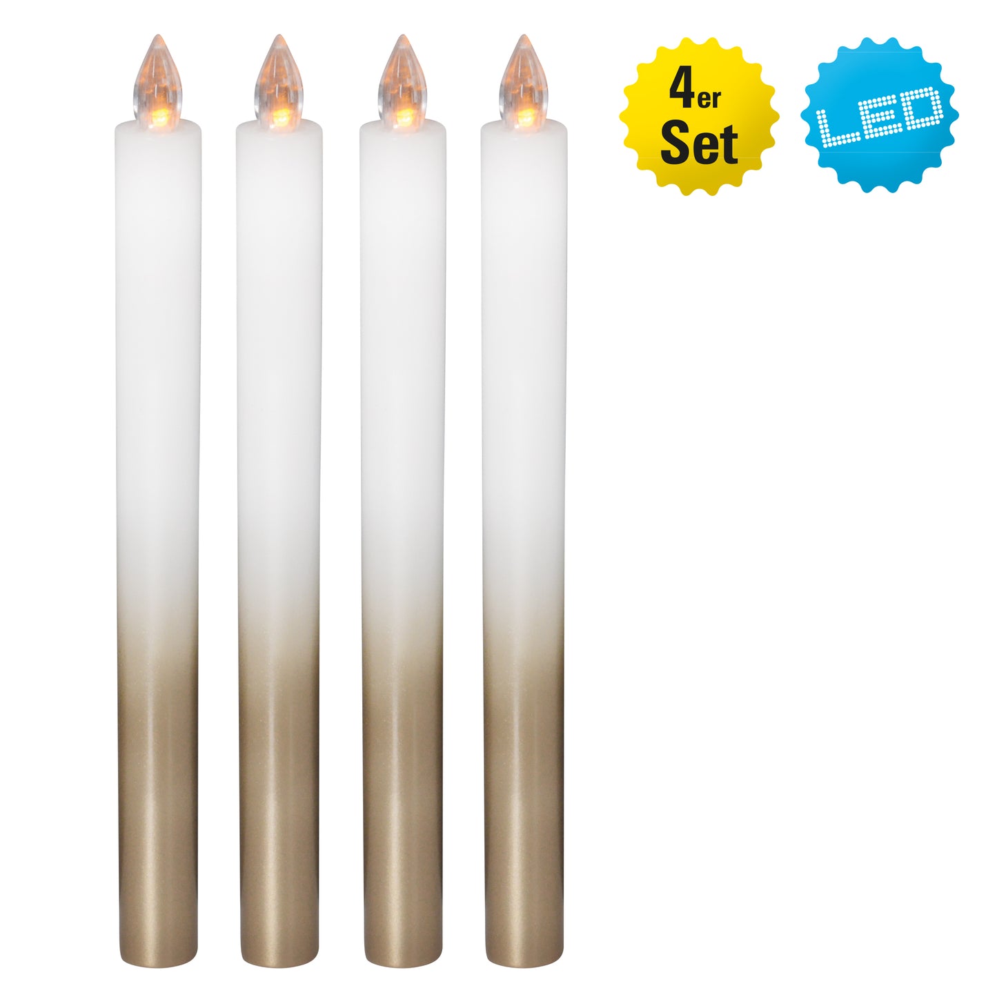 4er-Set LED Dekoleuchte  "KERZE"