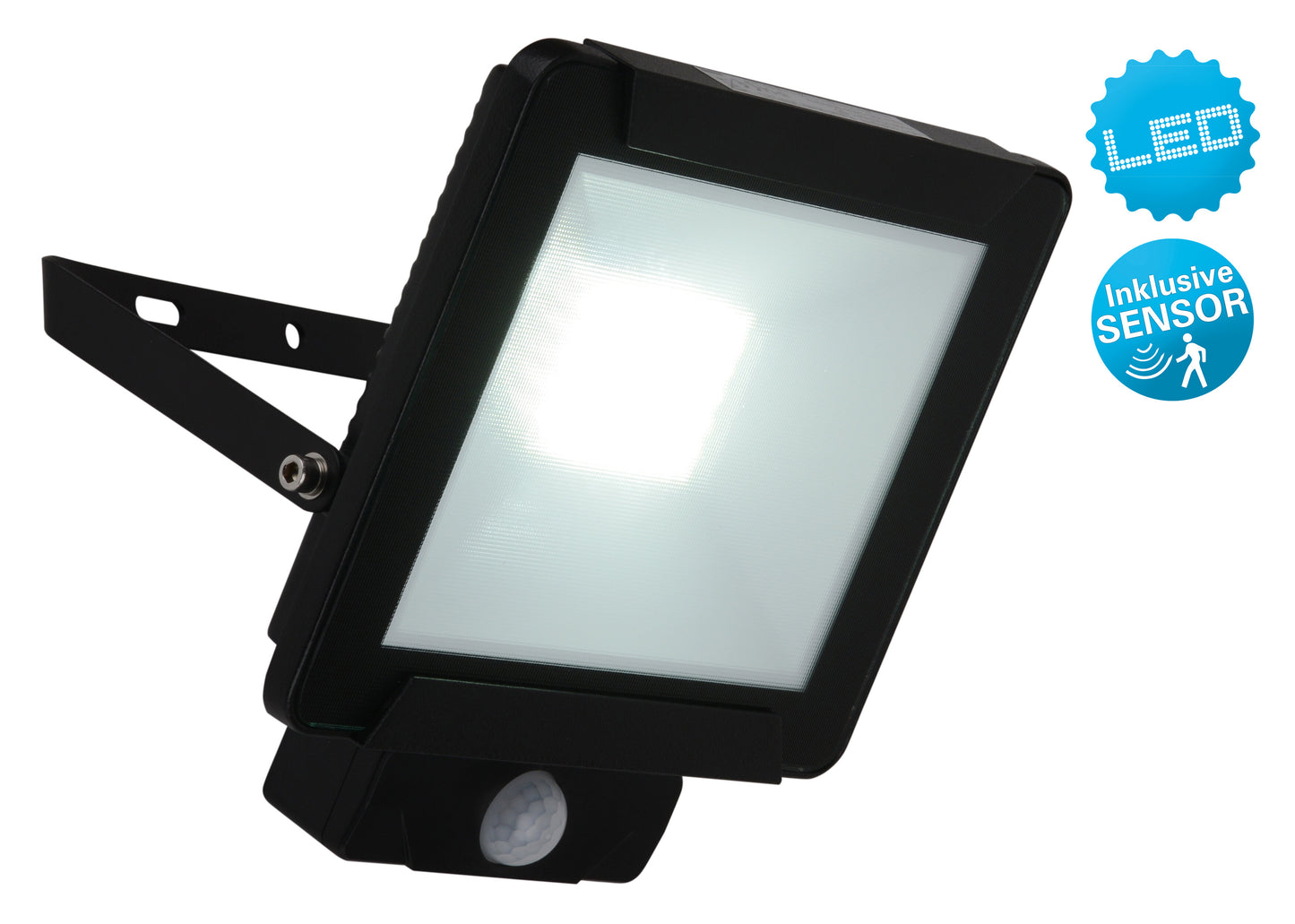 LED Außenleuchte "RADIA" L: 18,5cm 30W inkl. Sensor / schwarz