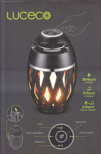 LED Tischleuchte "MUNA" H: 16,5cm inkl. BT-Speaker