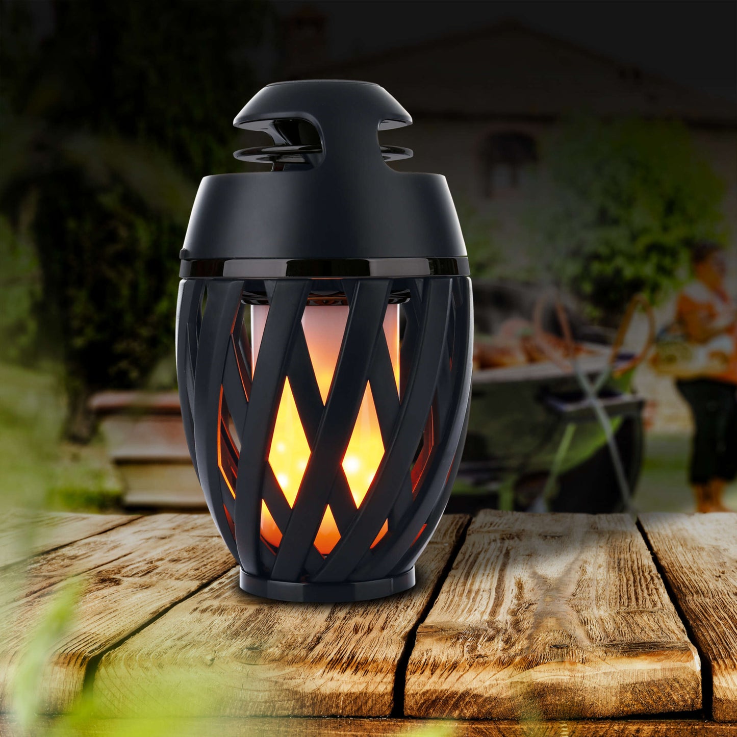 LED Tischleuchte "MUNA" H: 16,5cm inkl. BT-Speaker