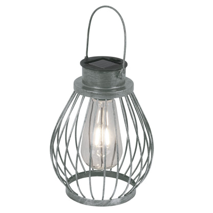 LED Deko-/Solarleuchte "BALUBO" H: 21,5cm silber