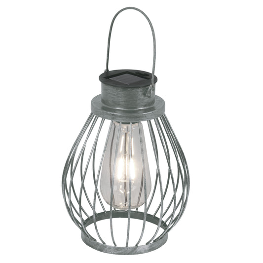 LED Deko-/Solarleuchte "BALUBO" H: 21,5cm silber