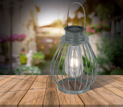 LED Deko-/Solarleuchte "BALUBO" H: 21,5cm silber