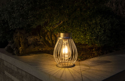 LED Deko-/Solarleuchte "BALUBO" H: 21,5cm silber