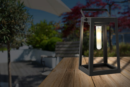 LED Deko-/Solarleuchte H: 25,5cm schwarz