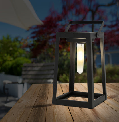 LED Deko-/Solarleuchte H: 25,5cm schwarz