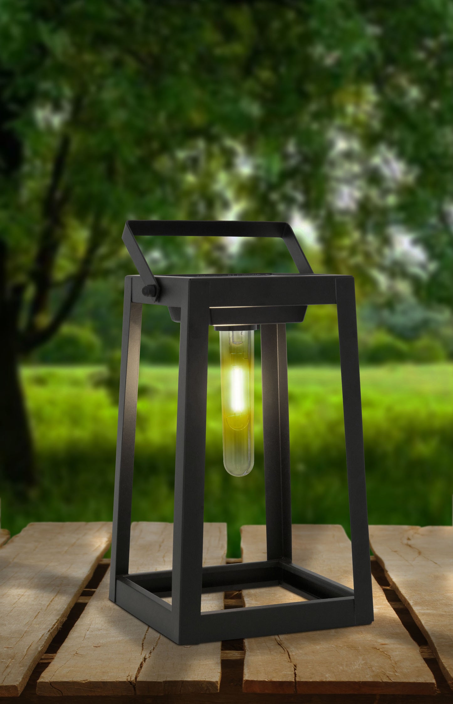 LED Deko-/Solarleuchte H: 25,5cm schwarz