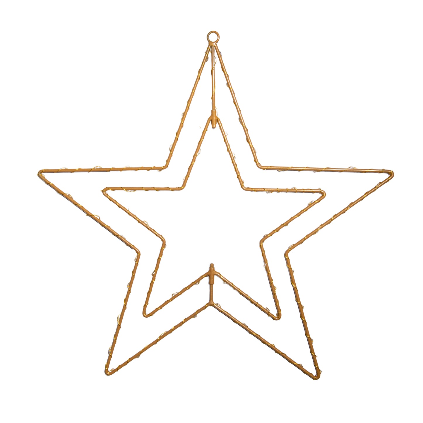 LED Outdoor Weihnachtsleuchte "Stern" Ø: 40 cm golden